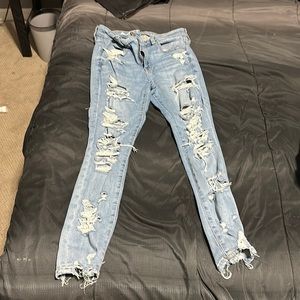 Size 6 short crop high rise jeggings American eagle.
